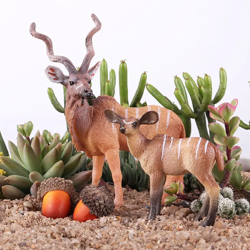 

Solid Simulation Wild Animal Toy Model Spiral Horn Antelope Tibetan Antelopes Africans Antelope Hand-made Set Ornaments Figures
