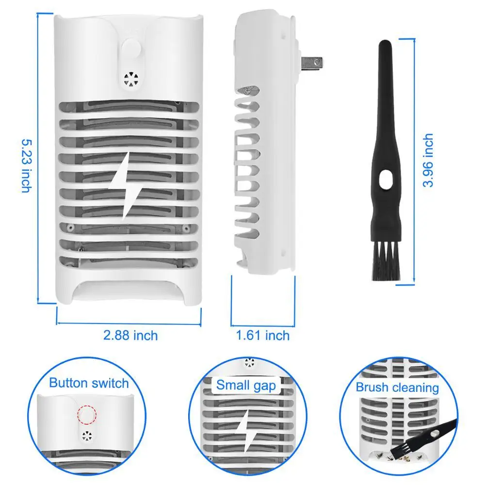 2020 Summer Newest Lighting Control Electronic Mosquito Killer Lamp Plug in 390-400nm UV Bug Zapper | Лампы и освещение