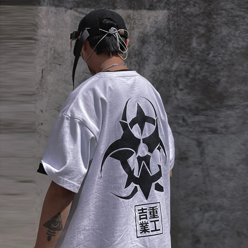 

Hop Hip T-Shirt Men 2021 Summer Creative Print Embroidery Tshirts Men Tops Tees White Black WB125