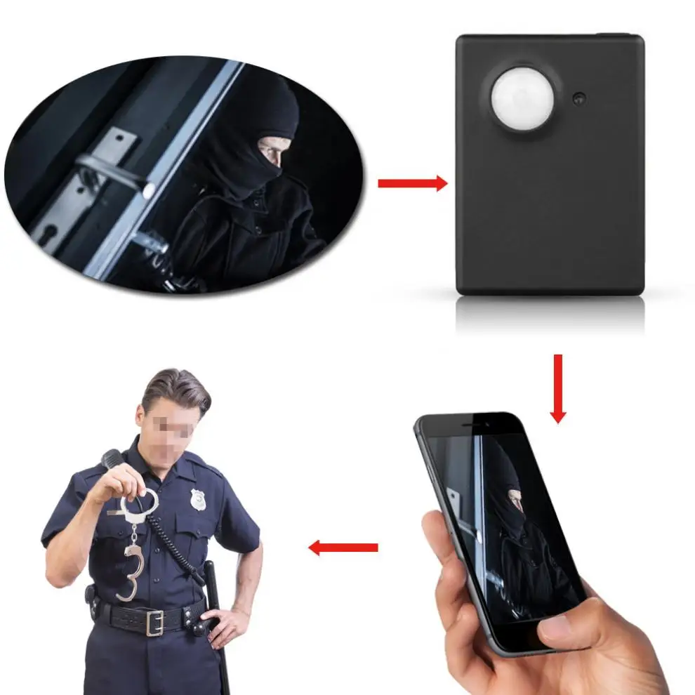 Беспроводная мини 1 3 М Инфракрасная камера для безопасности видео GSM трекер Autodial