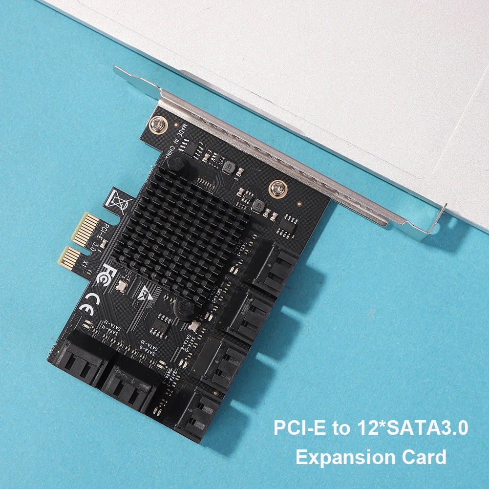 

10-портовая плата расширения PCIE, плата расширения PCIe 6 Гбит/с, порт PCIE, плата расширения SATA 3,0, адаптер контроллера для настольного компьютера