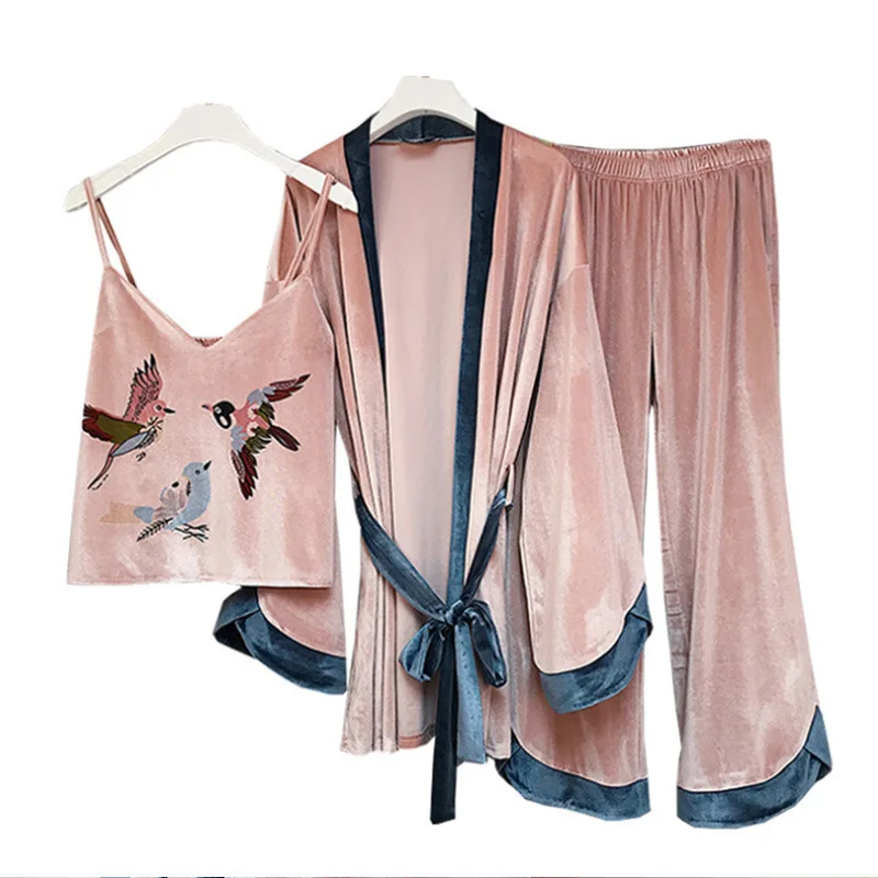 Осенне-зимний теплый пижамный комплект женские сексуальные пижамы ночное белье