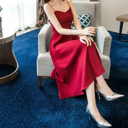 

BacklakeGirls Elegant Women Black A Line Bandage Dress Sexy V Neck Spaghetti Strap Red Club Celebrity Party Maxi Dress Vestido