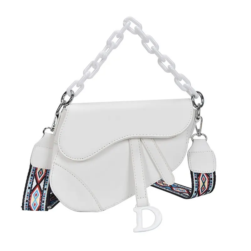 

High-end luxury brand women's shoulder bag new fashion saddle bag designer net red handbag wild messenger bag letter pistol bag