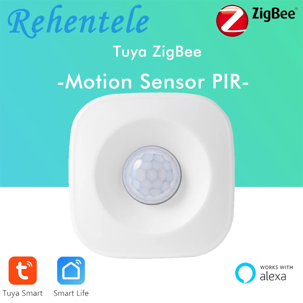 Смарт датчик движения Alexa ZigBee3.0 Tuya с питанием от батареи детектор ZigBee PIR домашняя