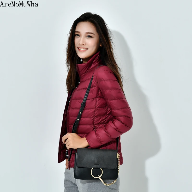 2020 Autumn Winter New Lightweight Down Jacket Women Short 7XL Stand-up Collar Stand-collar Slim Jacket Winter Down Jacket Women