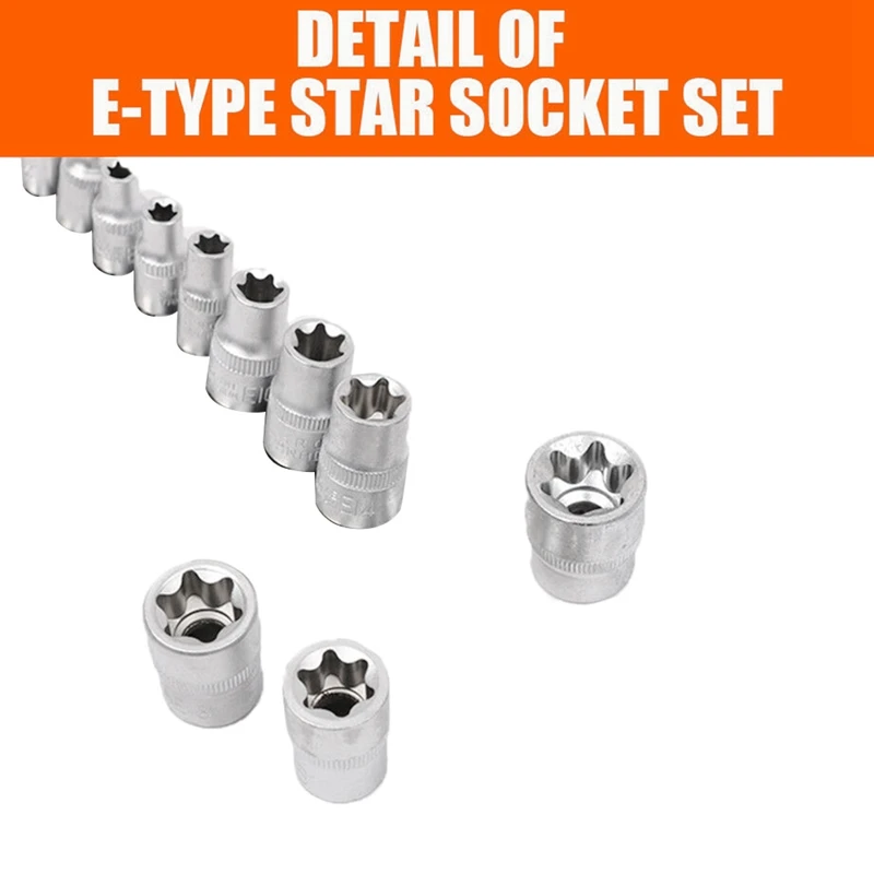11 шт. женский E Torx Star Socket Set Rail E4 E20 внешний Torque Set| |