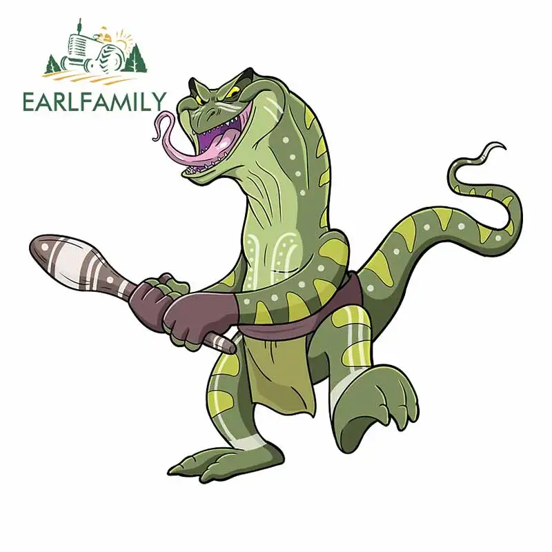 EARLFAMILY 13 см x 11 3 для атак ящерицы зеленая наклейка аниме наклейки автомобиля