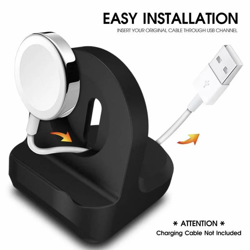 

For iWatch 4 3 2 1 Charging Stand Station Holder Portable Silicone Watch Bracket Stand for Apple Watch 42mm 38mm Charger Holder