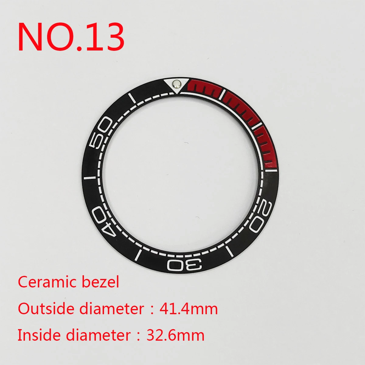 

41.4mm ceramic bezel inlaid bezel accessories suitable for 44mm watch case accessories