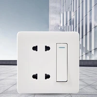 high quality one open four hole socket 86 type one open single control two plug household wall power socket with switch