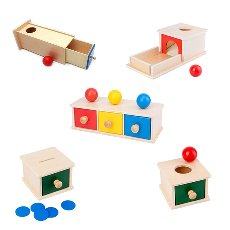 

Монетница Монтессори для детей 1-3 лет, для раннего развития, ящик для монет, учебные пособия, детская деревянная обучающая игрушка, подарок