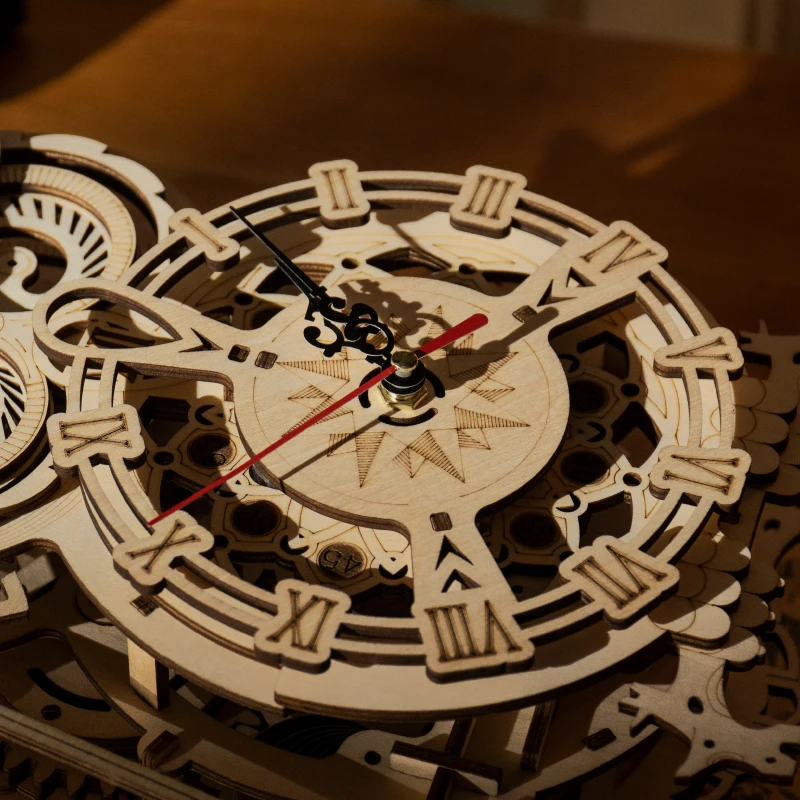 

Creative DIY 3D Owl Clock Wooden Model Building Block Kits Assembly Toy Gift for Children Adult LK503