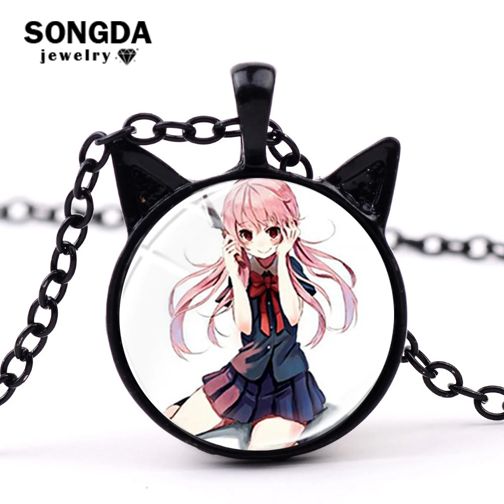 SONGDA дневник будущего ожерелье Mirai Nikki фигурки Gasai Yuno с круглыми ушками со