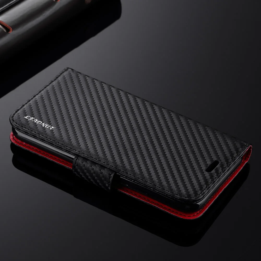 Чехол из углеродного волокна для iPhone X чехол Xr Xs 11 Pro Max деловой книжка с бумажником