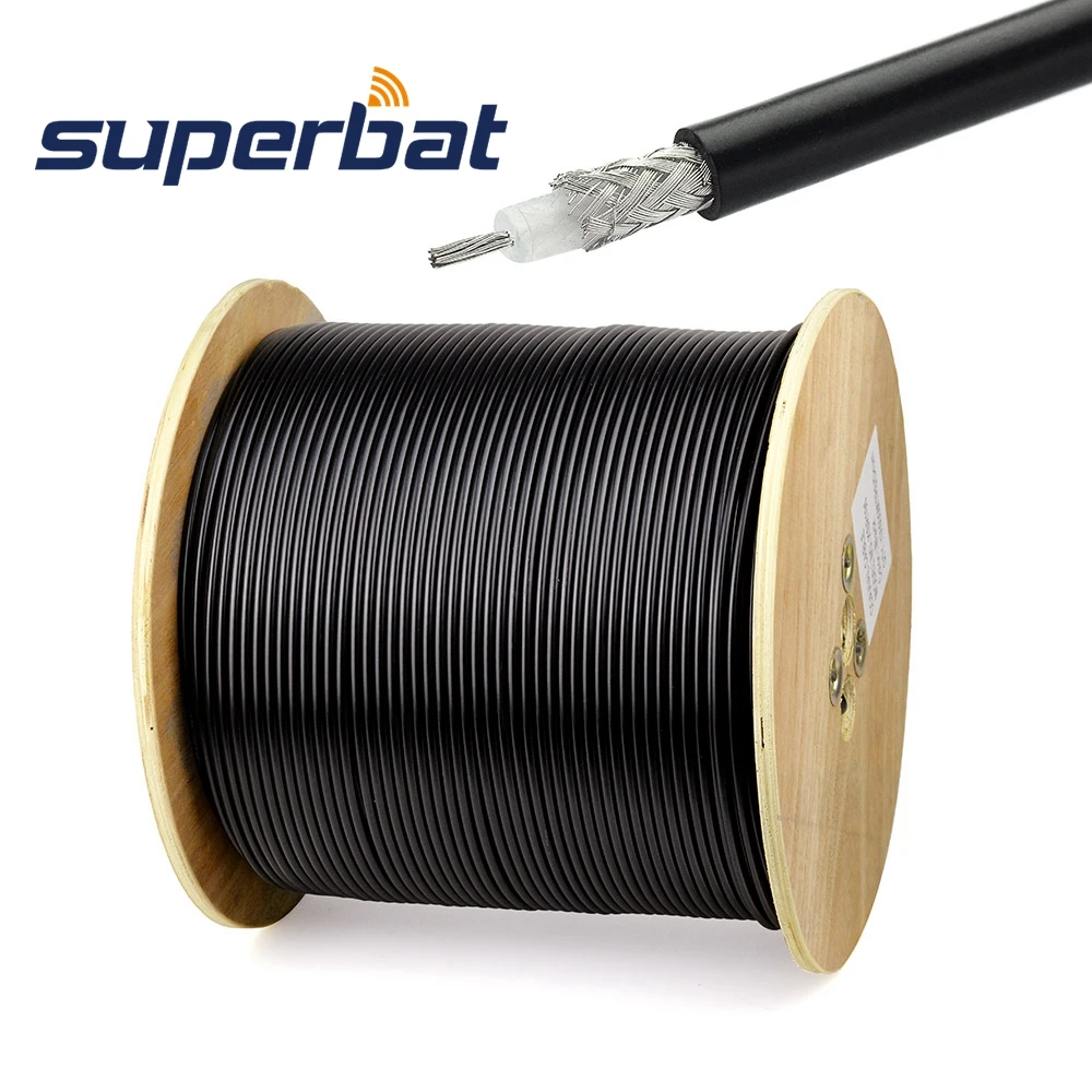Черный коаксиальный кабель Superbat RG58 RF Соединительный адаптер / 50 футов Ом|cable