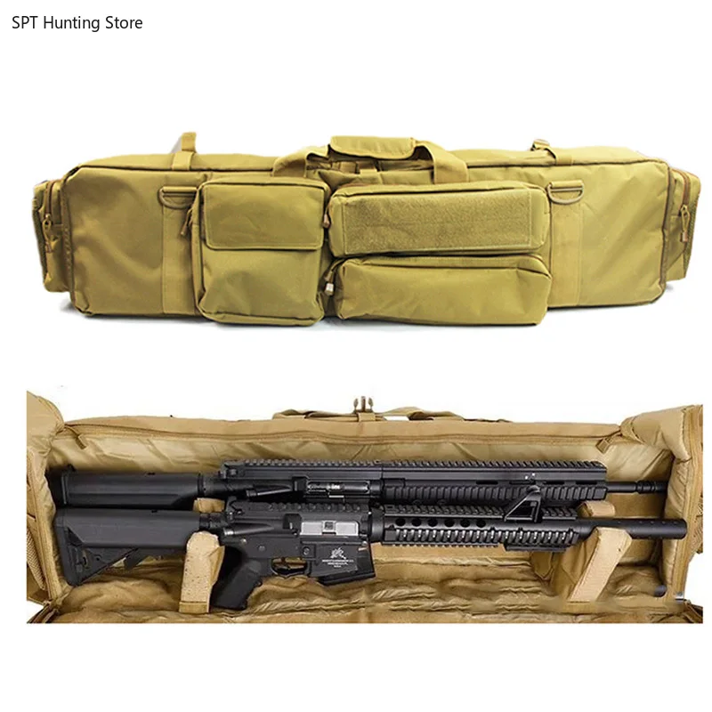 Сумка для охотничьего оружия рюкзак сумка двойной винтовки чехол пилы M249 M4A1 M16 AR15