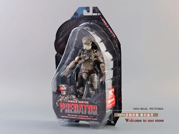 Фигурка хищника NECA серии 8 из ПВХ Классическая модель 25 летия охотника джунглей