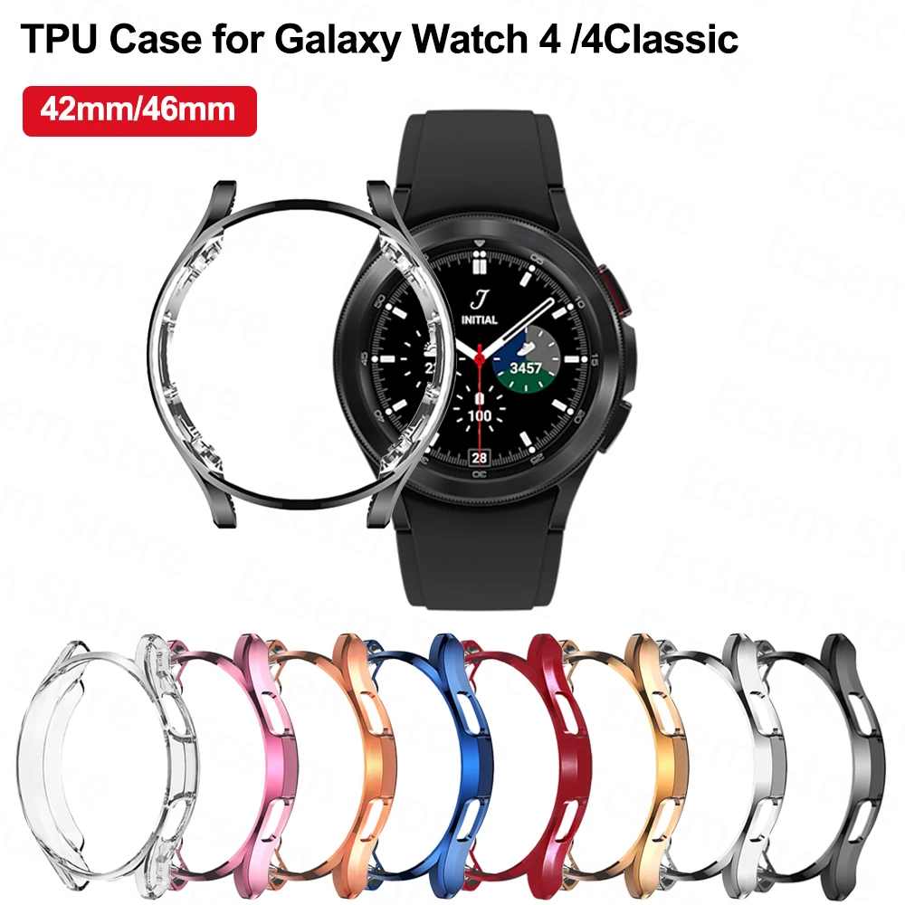 

Protective Case for Samsung Galaxy Watch 4 Classic 42mm 46mm Protect Cover TPU Bumper Shell For Galaxy Watch4 Classic