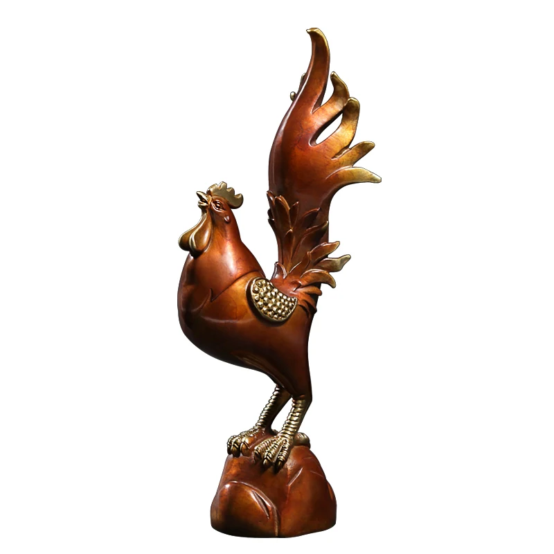 

An amazing copper rooster decorated rooster rooster Creative Feng Shui craft gift