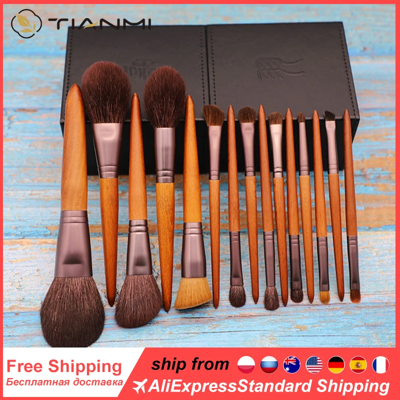 

15 шт./компл. кисти для макияжа инструмент Косметическая Пудра Тени для век основа для макияжа Румяна смешивание; Красота макияж кисти профес...