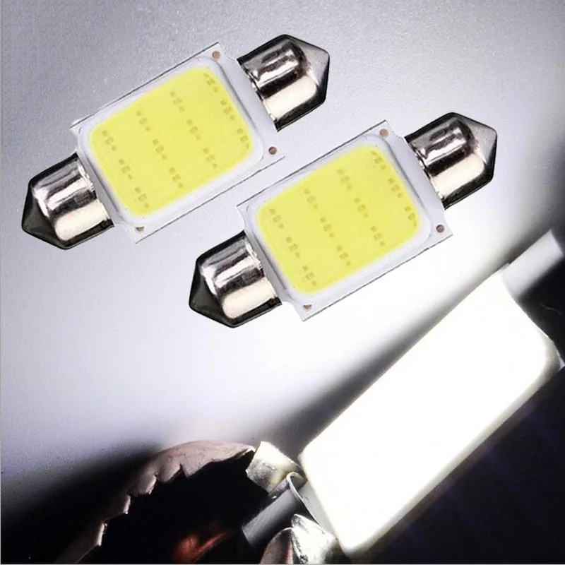 

36mm C5W Festoon COB 12SMD 1.5W LED Car Interior Reading Map Dome Light white Bulbs