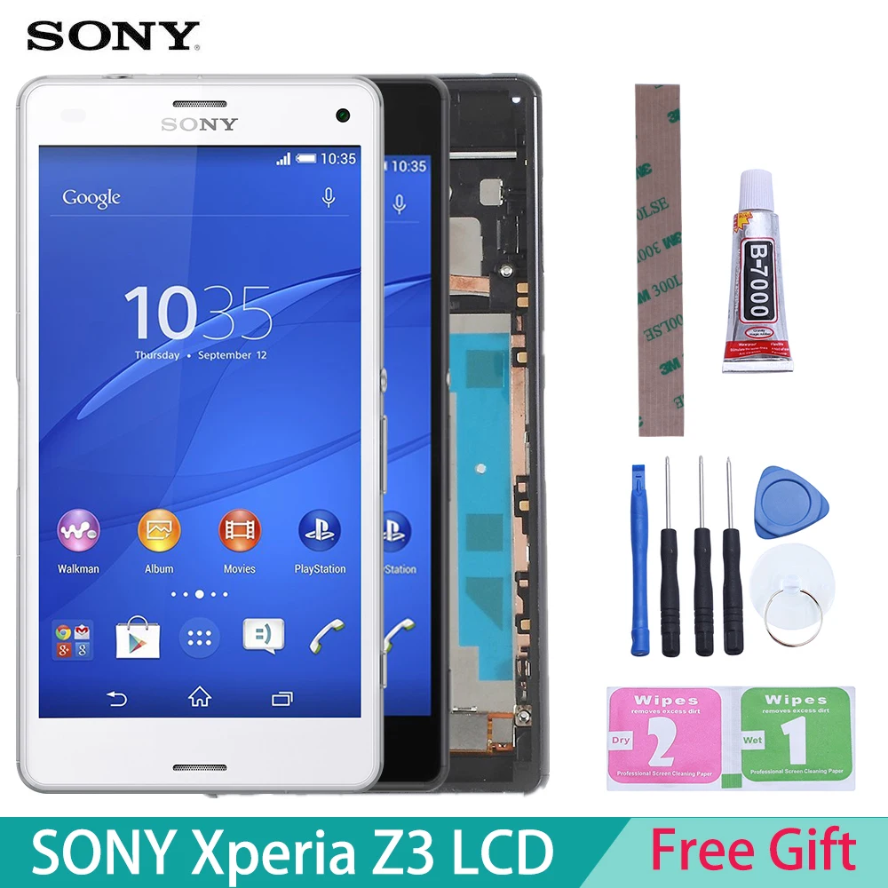 Сенсорный экран для Sony Xperia Z3 compact D5803 D5833 ЖК дисплей дигитайзер сенсорная стеклянная панель mini в сборе с