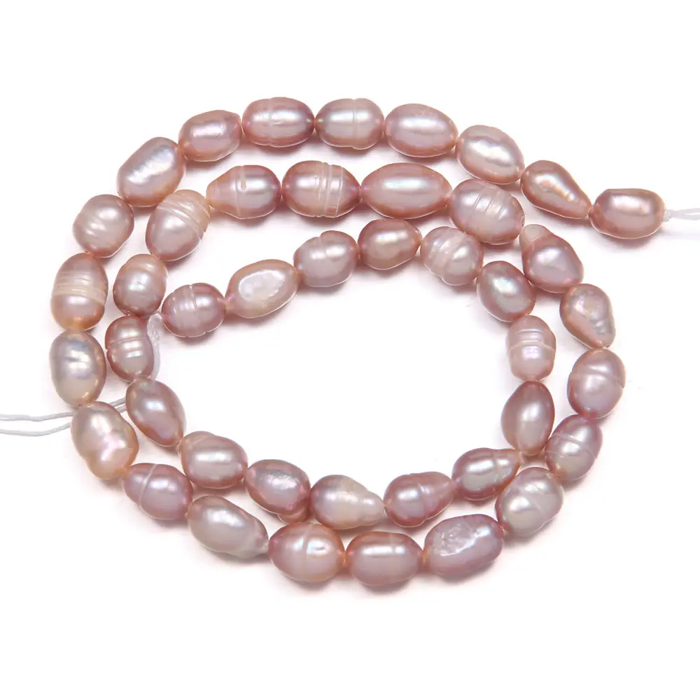 Natural Freshwater Pearl Beads High Quality 34cm Rice Shape Punch Loose for DIY Elegant Necklace Bracelet Jewelry Making | Украшения и