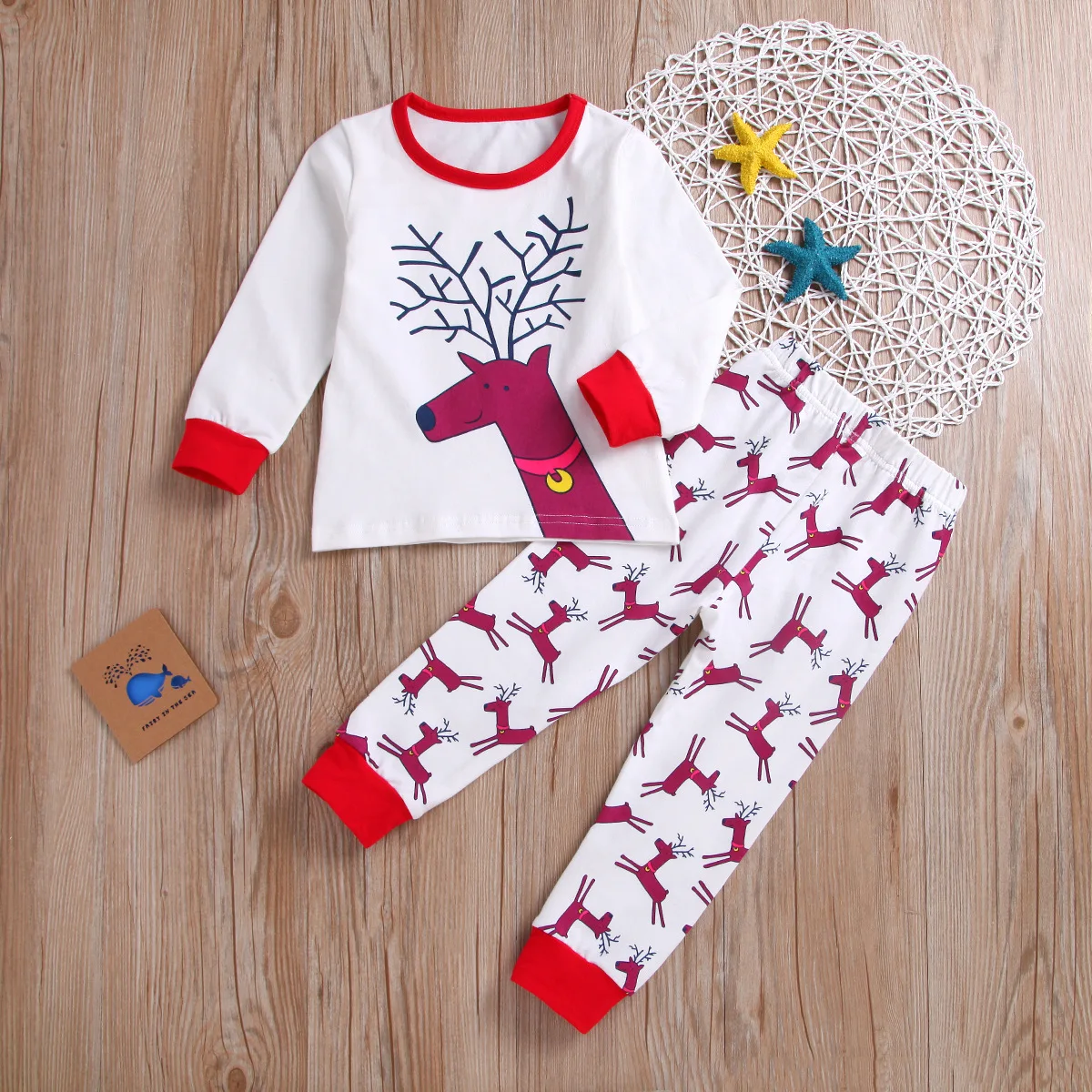 Для новорожденных для маленьких девочек одежда на Рождество с длинными рукавами бутик нарядов девушек