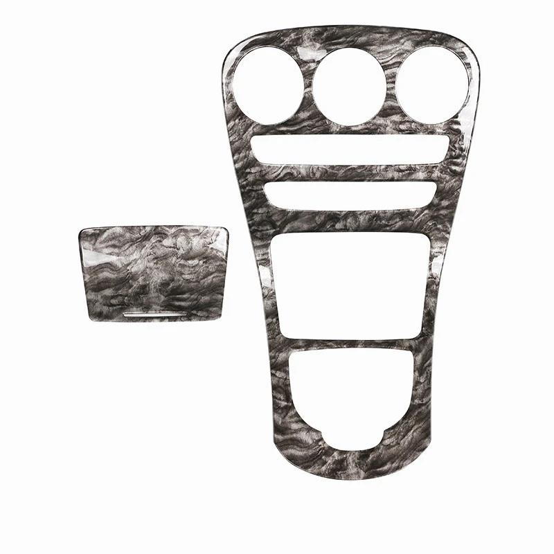 Украшение панели центральной консоли с мраморным рисунком из АБС пластика 2 шт.