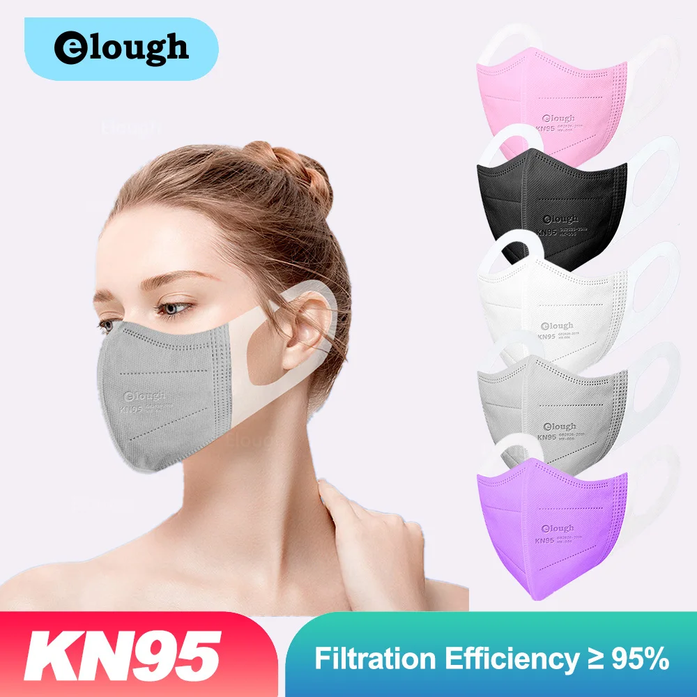 

Elough 3D Face mask colores mascarillas fpp2 homologada KN95 Masks Reusable mascara ffpp2 cubrebocas ffp2mask masque noir