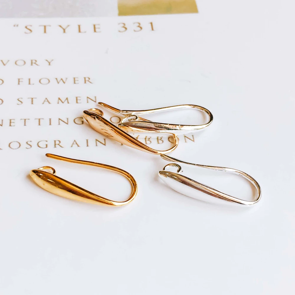 10 шт. позолоченные французские Серьги-крючки 9 х2 мм | Украшения и аксессуары