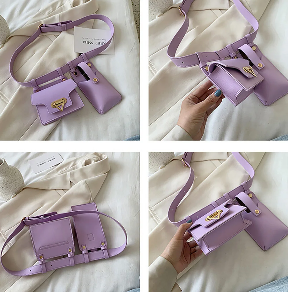 

ANOKHOGI 2020 Candy Color Crossbody Female Shoulder Bag Fashion Korean Style Waist Bag Hot Sale Handbag ZX43