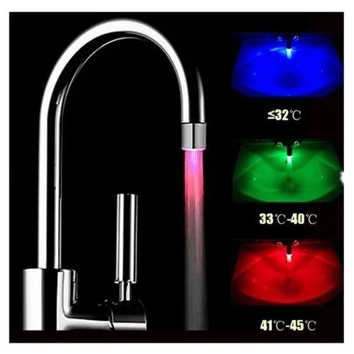 

Kitchen Faucet Temperature Sensor Intelligent Recognition Temperature control Different LED Light Color Water Tap Faucet Shower