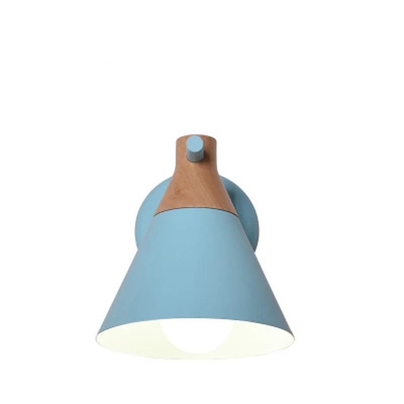 Nordic Wooden LED Wall Light Bedroom Living Room Macaron Multi-color Modern Lights Sconce Bedside Lamp E27 | Лампы и освещение