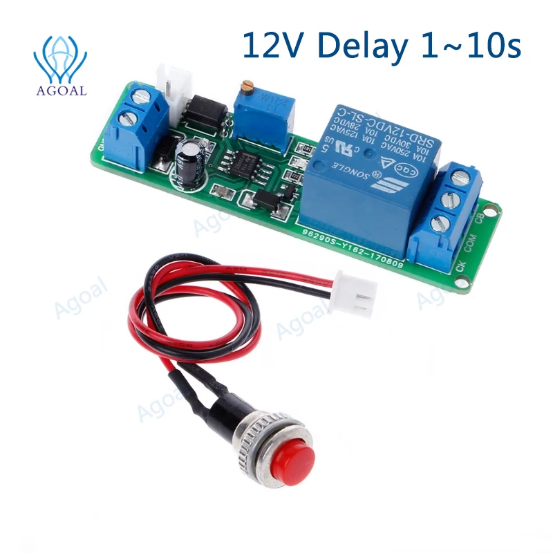 

DC 12V Timing Timer Delay Turn OFF Switch Relay Module 1-10s Adjustable External Trigger Delay Switch Module
