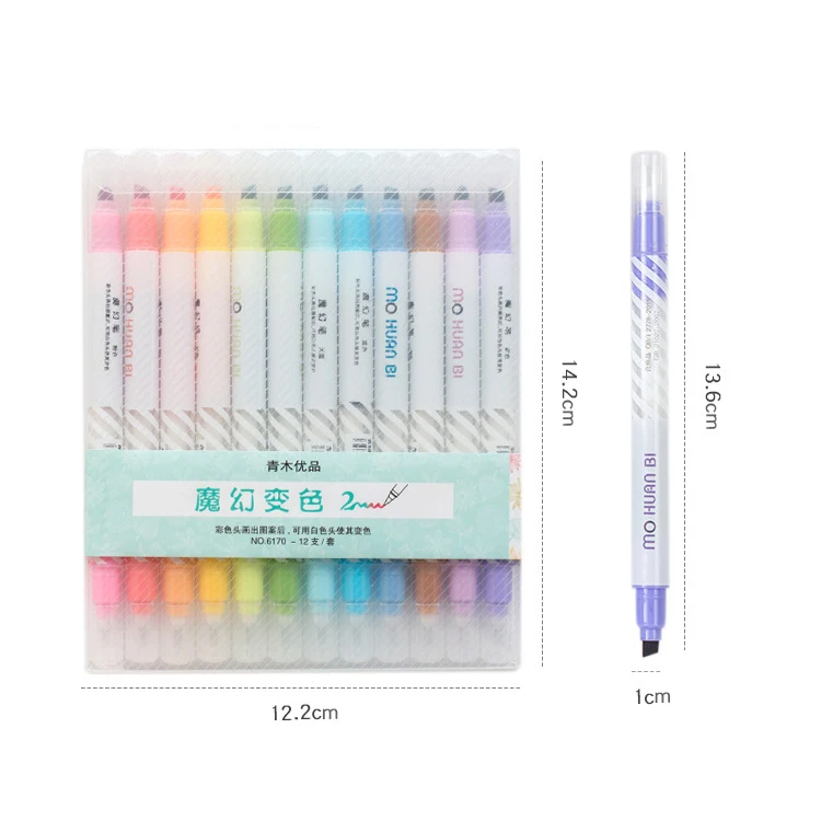 12 шт./компл. маркеры Magic Colors для рисования дискретные школьные канцелярские