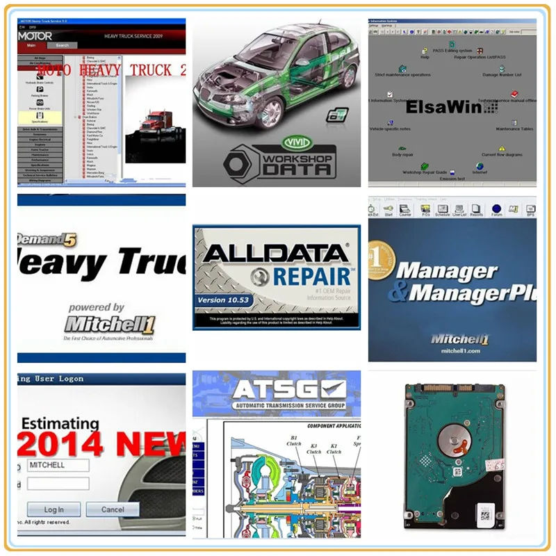 Программное обеспечение Alldata 50 ремонт автомобиля новая версия 2020 mit // chell OD5 vivid цех