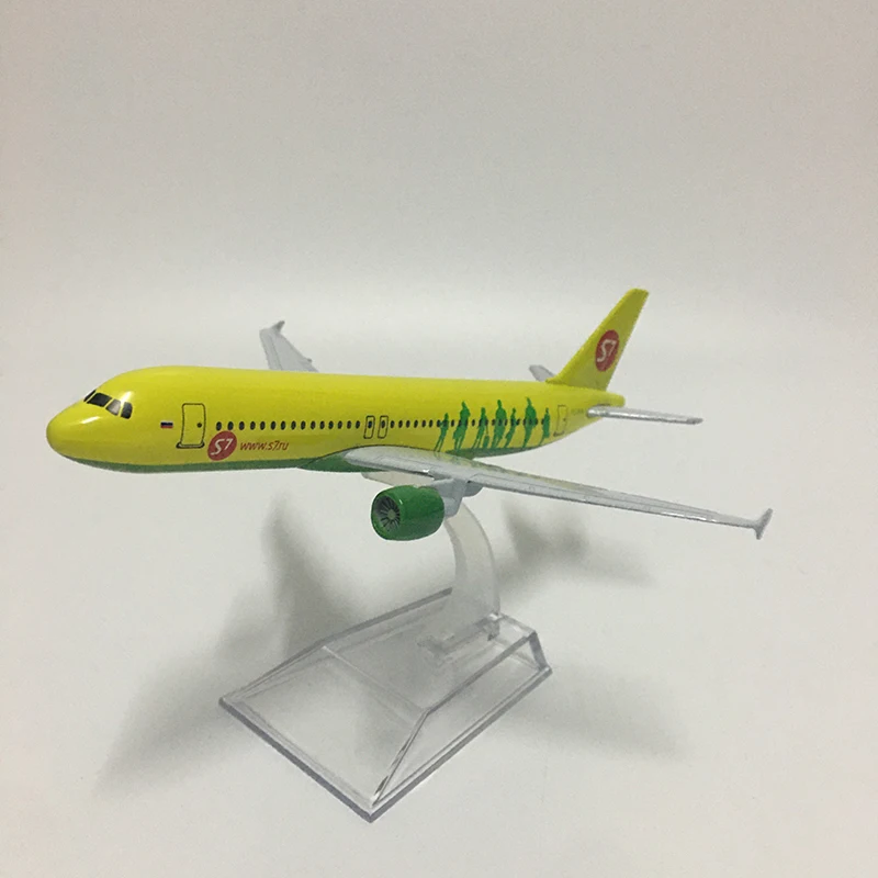 Модель самолета JASON TUTU 16 см S7 Аэробус A320 модель литая под давлением металлические