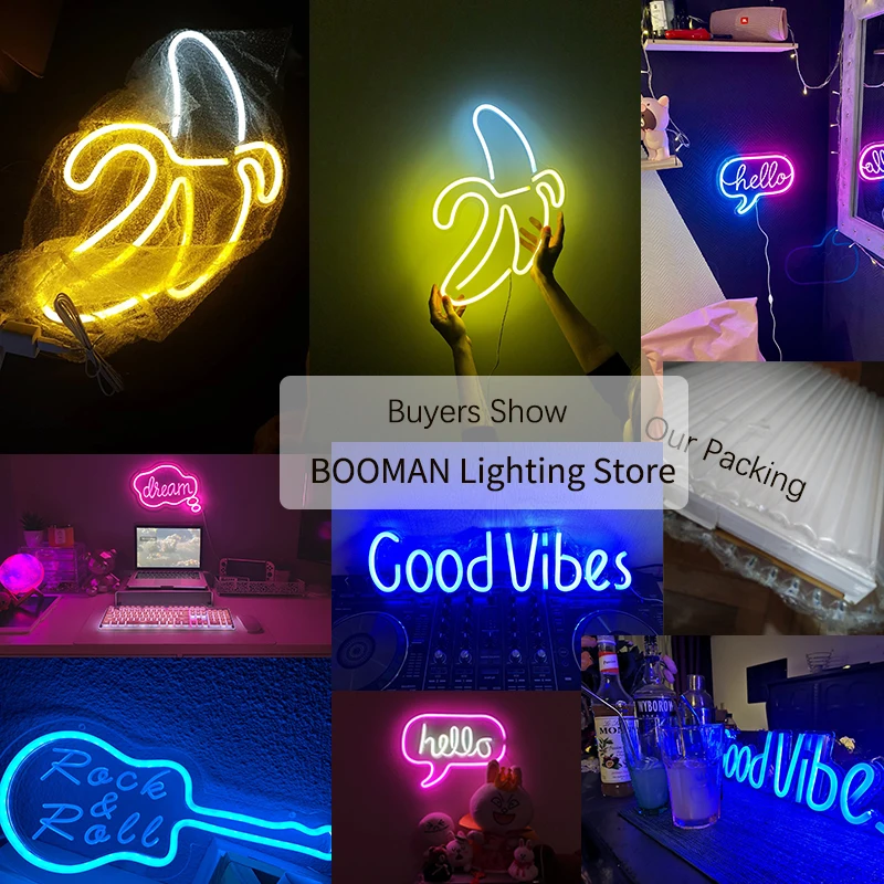 

Led Neon Light Teken Cood/Goede Vibes Droom Open Cactus Hello Banaan Flash Neon Teken Voor Kamer Home Decor party Bruiloft Muur