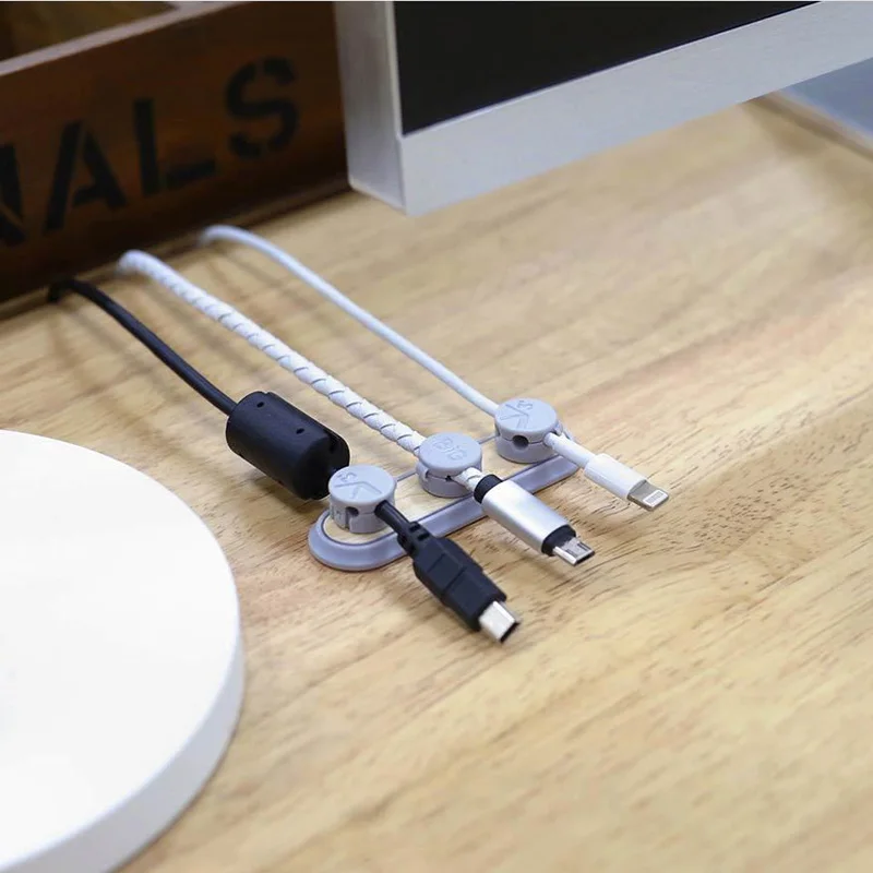 Горячий держатель кабеля с магнитным зажимом Youpin Mijia Bcase TUP2 совместимый с практической основой с текстурой дерева для Xiaomi On.