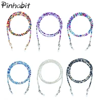 colorful beaded mask glasses chain beaded trendy women outside casual halter mask sunglasses accessory gift for girl friends