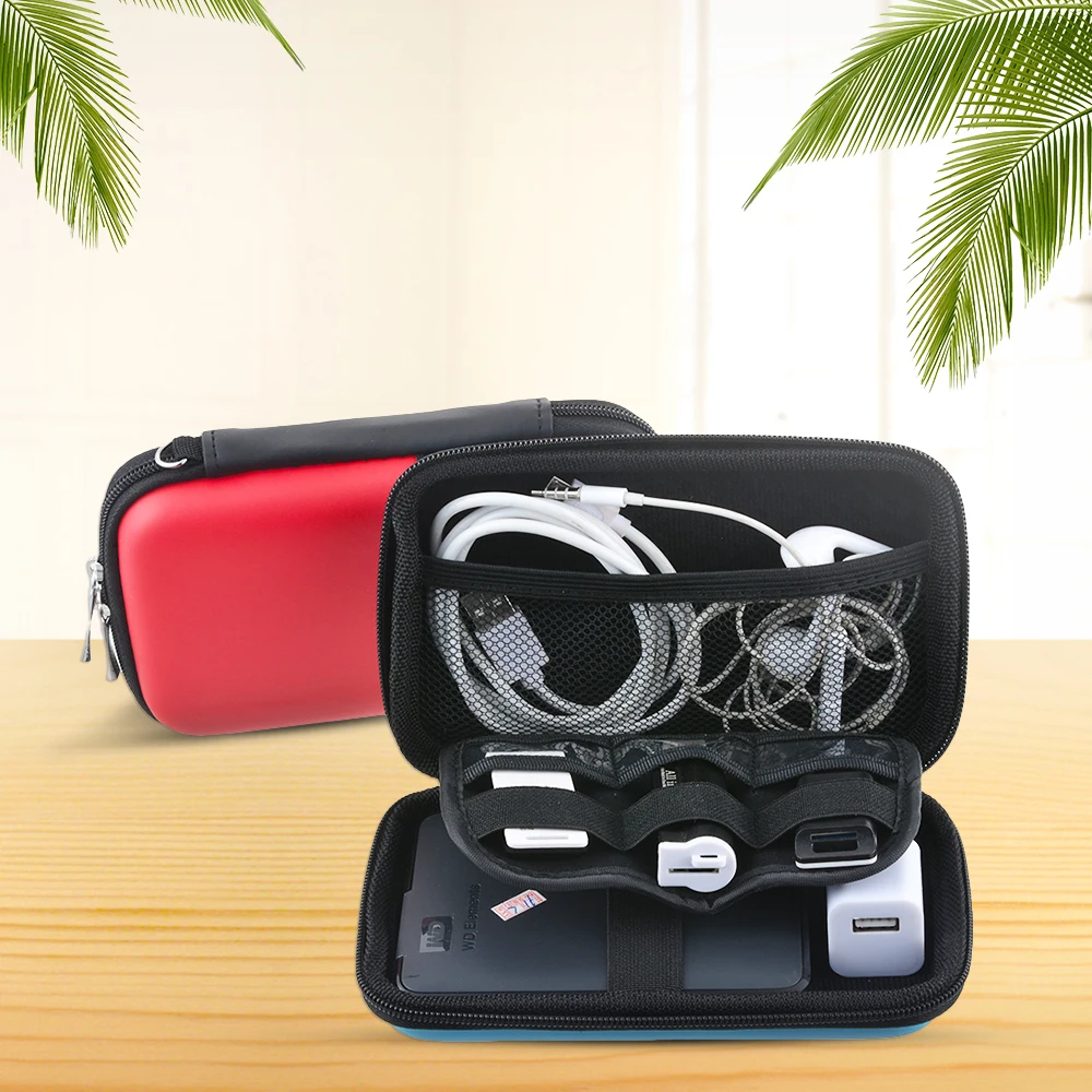 EVA Earphone Storage Box Data Cables Changes Pocket Organizer Multifunction Headphone Case Container | Дом и сад