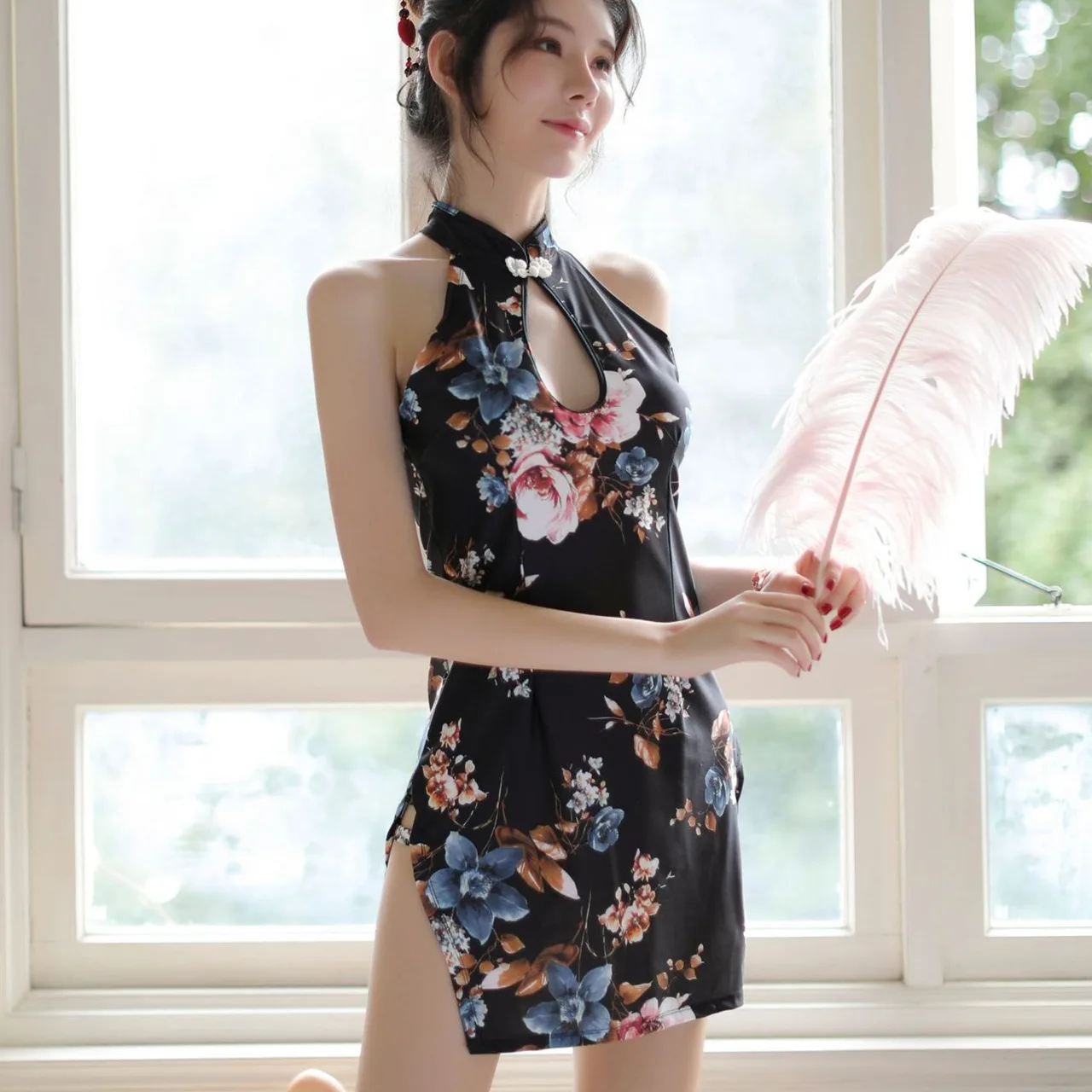 Соблазнительное нижнее белье в китайском стиле искусственная кожа косплей