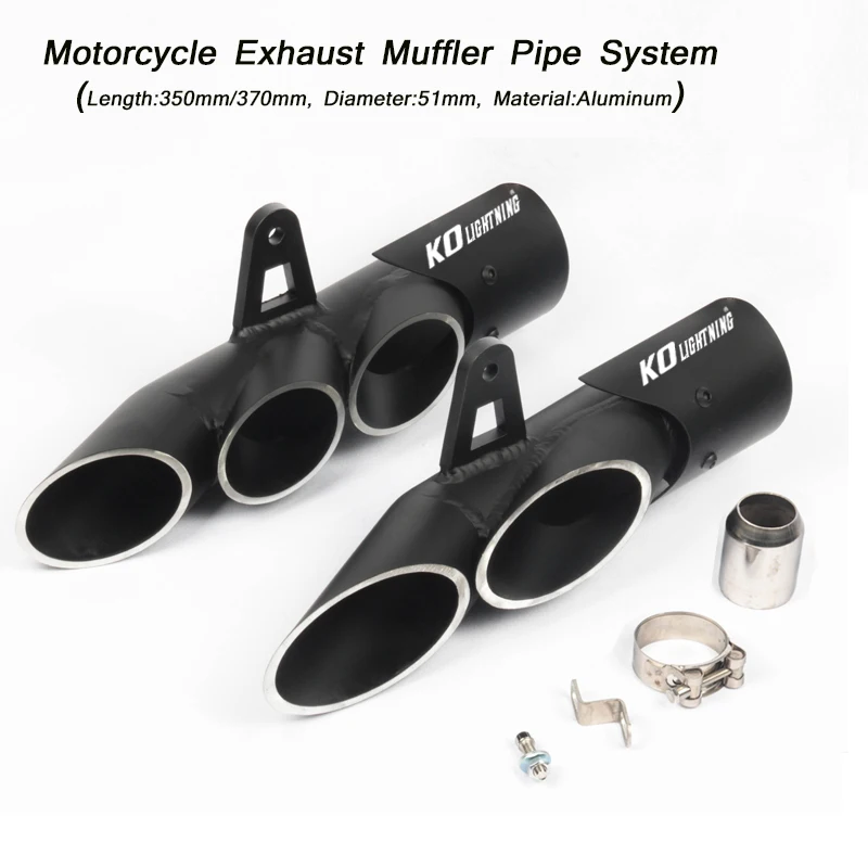 

Motorcycle Tail Exhaust Silencer Pipe Aluminum System Refit For 38-51mm Universal Vent Muffler Tip Tubes Silp on