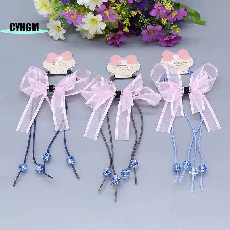 wholesale New Fashion silk elastic scrunchies headwear ladies hair rubber band women's hanfu accessory D07-4 | Аксессуары для