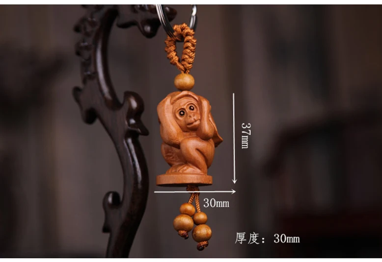 Брелок с деревянными животными 12 китайских знаков зодиака шт./лот 100 | Украшения и