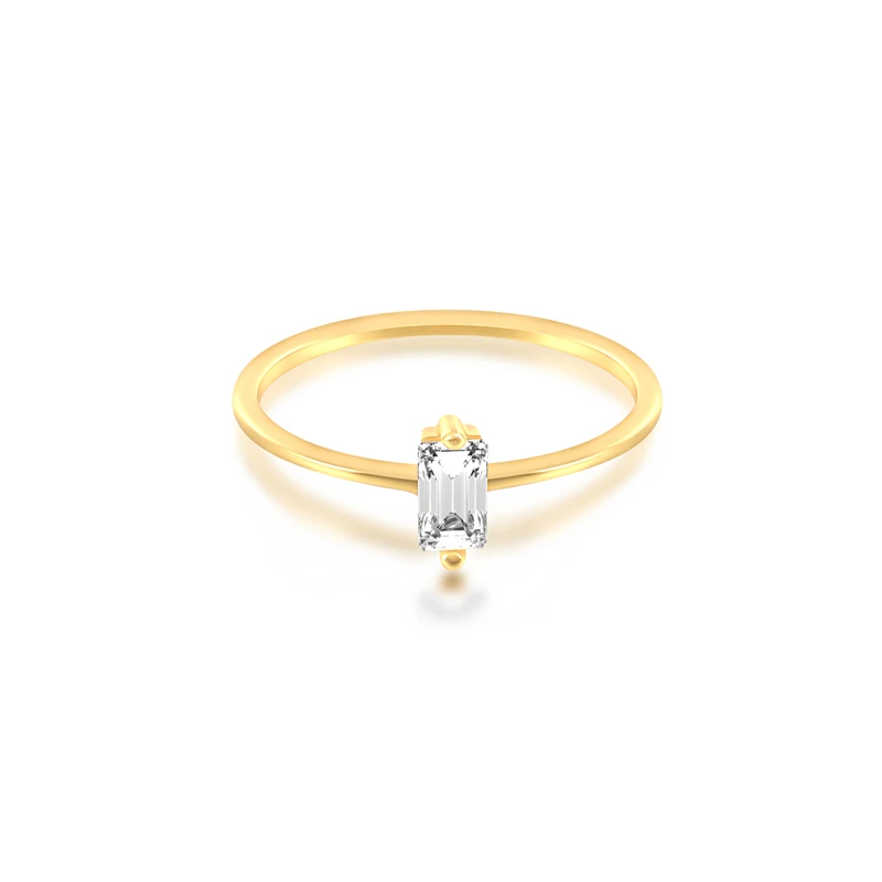 

Simple Geometric Cubic Crystal Zircon Gold Wedding Rings for Women Sterling Silver Engagement Party Rings Fashion Jewelry 2021