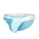 Мужское нижнее белье, привлекательные мужские трусы с заниженной талией, эластичные дышащие трусы с односторонним поясом