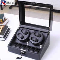 high quality 46 and 20 automatic watch winder carbon fiber slient motor box watches mechanism cases storage display watches